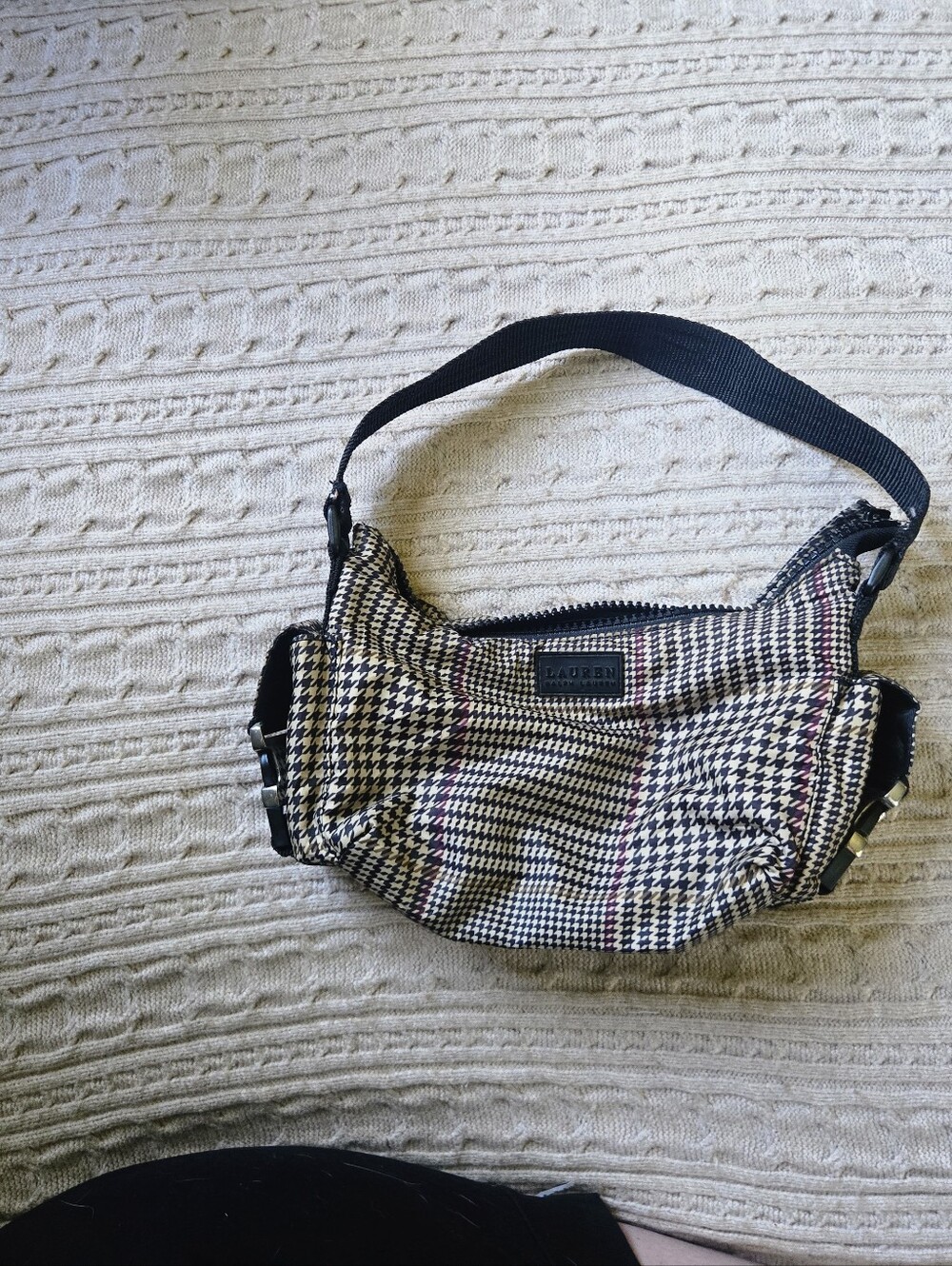 Vintage Y2K Ralph Lauren Houndstooth Small Shoulder Bag
